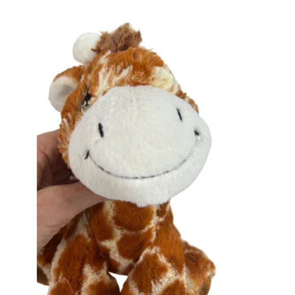 Raffle Giraffe Aurora World Plushie Beanbag Toy Stuffed Animal 9” Brown Cream - Picture 9 of 15